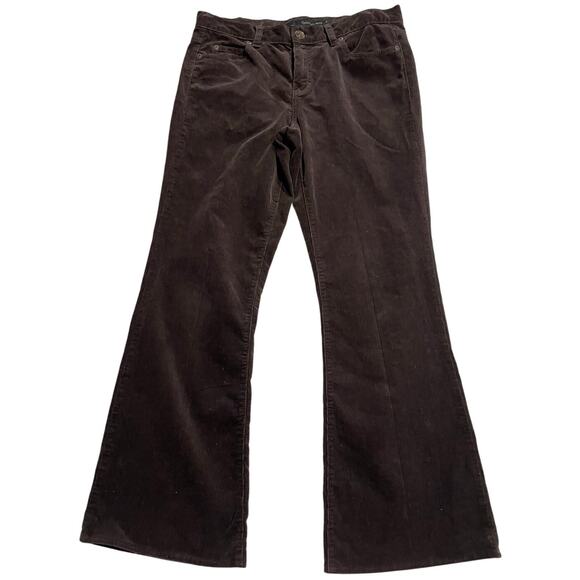 Calvin Klein Corduroy Pants Boot Cut Mid Rise Womens Sz 10 aka 32 WF39B170 Brown - Picture 1 of 12